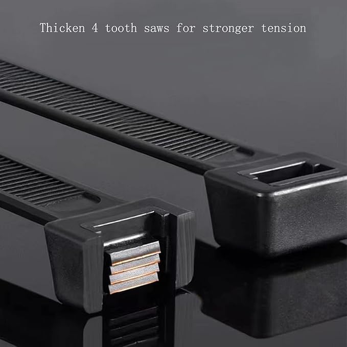 Large zip ties 18 inch black Extra long cable ties heavy duty outdoor 120 lbs thick Nylon plastic Zipties 65pcs