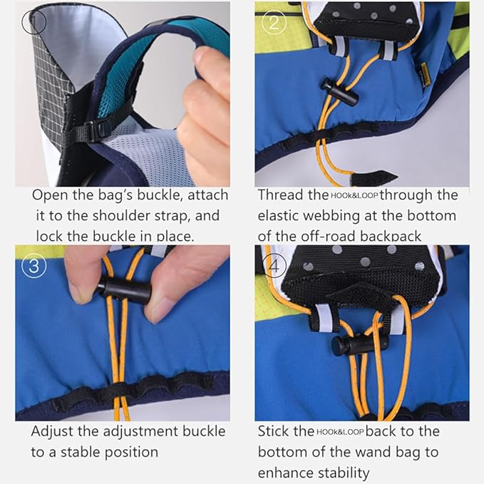 AONIJIE Trekking Poles -2 Ultralight Collapsible Carbon Fiber Hiking Poles with Anti-Shock and Quick Lock System, Folding Walking Sticks for Hiking, Camping