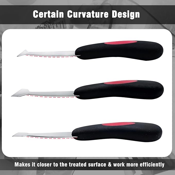 Windshield Urethane Scraper Tool Kit, Car Glass Bottom Glue Remover Tools, Windshield Removal Tool Set for Removing Glass Residues