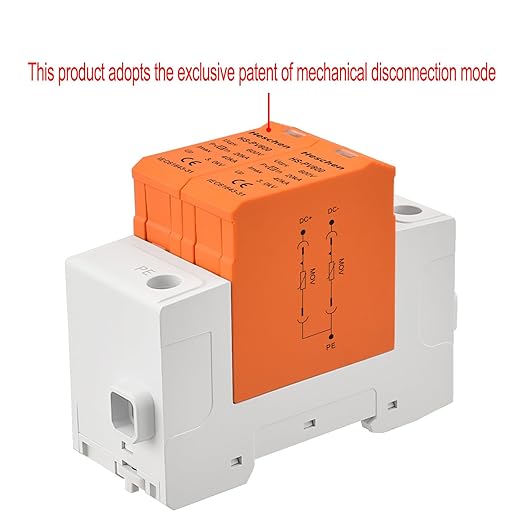 Heschen Surge Protective Device for PV, HS-PV600, 2P 600VDC 20KA, Fire-Proof, 35mm DIN Rail Mounting
