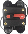 30Amp Circuit Breaker Manual Reset Fuse holder, 30A-300A 12V-24V DC Protection Reset Fuse for Trolling Motor Auto Car Marine Boat Stereo Audio Inline Fuse Inverter (30A)