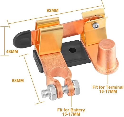 Master Battery Disconnect Switch, Heavy Duty Knife Blade 12V 24V Battery Cut Off Switch, Top Post Battery Power Shut Off Isolator for Car Marine Boat RV ATV Motorcycle Vehicle