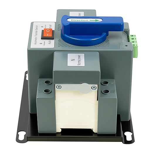 63A 110V Dual Power Automatic Transfer Switch Manual Transfer Switch 50/60Hz Din Rail Mounted Mini ATS 2/3/4P 63/32A for Hone Generator and Backup Power RV (2P 63A)