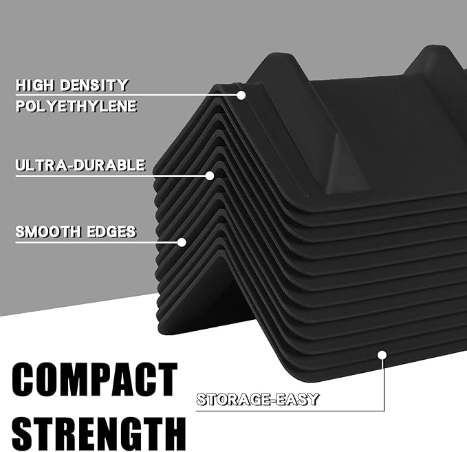 24 Pack Flatbed Edge Corner Protector for Cargo Shipping, Plastic Ratchet Strap Protectors for Tie Downs, Corner Guards for Straps Black