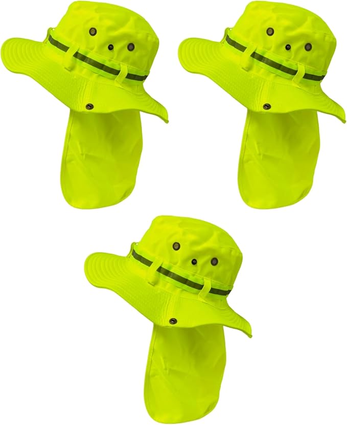 Packable and Adjustable Reflective Neon Boonie Sun Hat