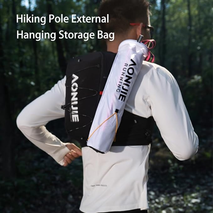 AONIJIE Trekking Poles -2 Ultralight Collapsible Carbon Fiber Hiking Poles with Anti-Shock and Quick Lock System, Folding Walking Sticks for Hiking, Camping