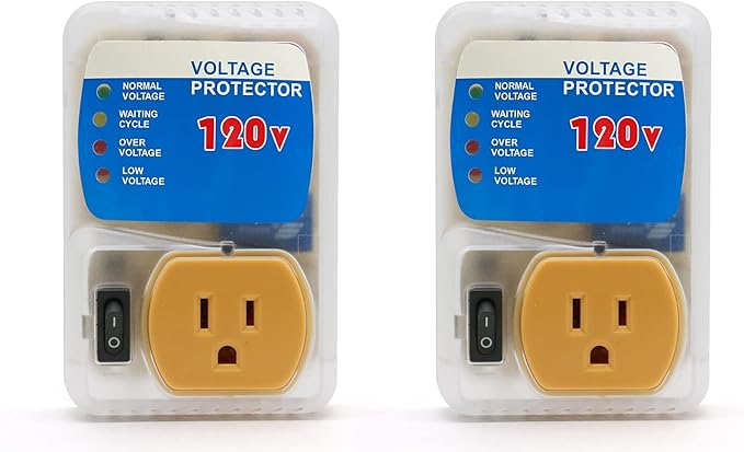 [ETL Listed] BSEED Electronic Surge Protector for Home Appliance,Voltage Protector Suit for Refrigerators and Freezers, Voltage Brownout Outlet 120V 15A,1800Watts(2 Pack)