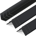 Sasylvia 10 Pcs Wall Corner Protector Guards, Vinyl 1 x 48 Inch, Black Corner Trim Molding, Avoid Scratching Scuffs, Ease Install and Cleaning for Door Countertop Furniture Cabinet Protection