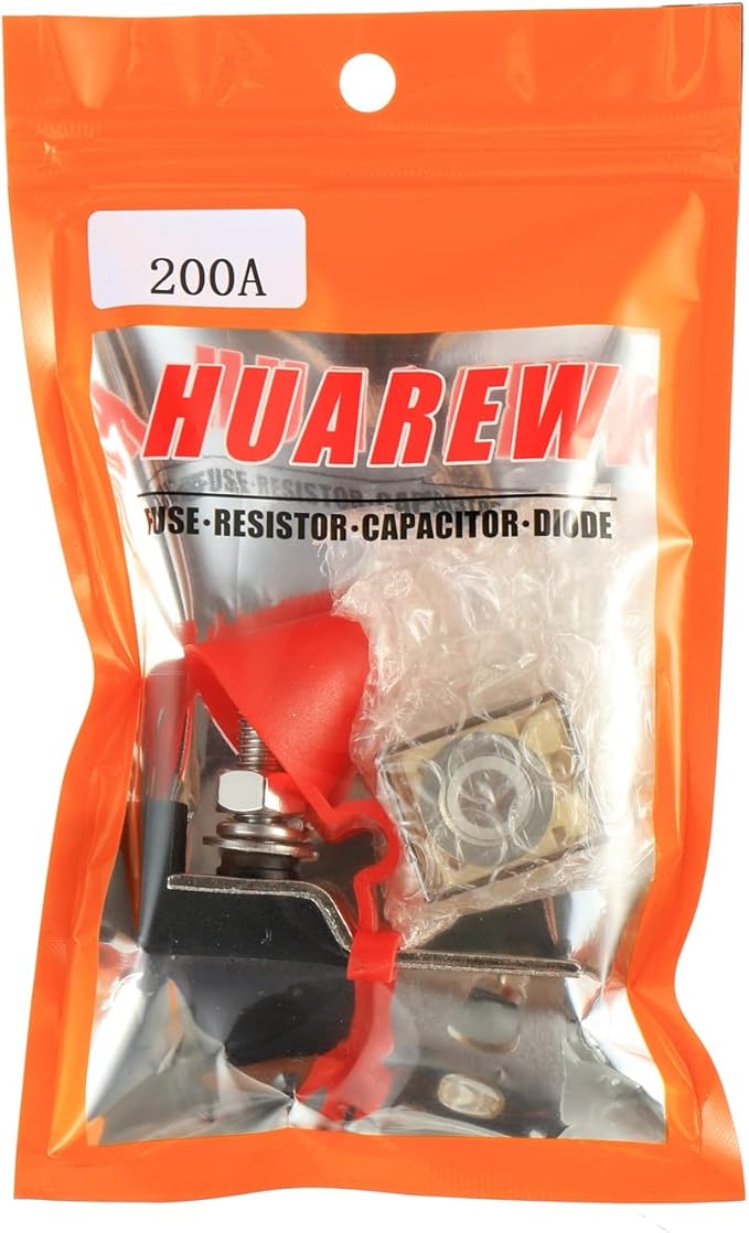 200 AMP MRBF Terminal Block Fuse Holder Single Stud 5/16" (M8) Compact Rated Battery Fuse 200A