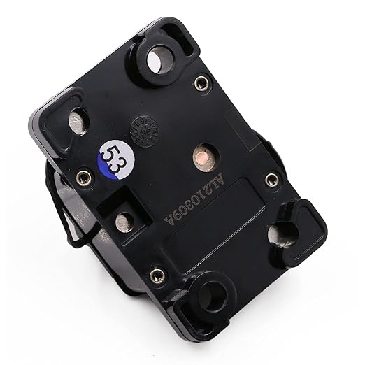 Hi-Amp 100 Amp Automotive Circuit Breaker Auto Reset No Switch Button for Boat, Car Audio, Solar System, Battery Protection 12V-32V DC IP67