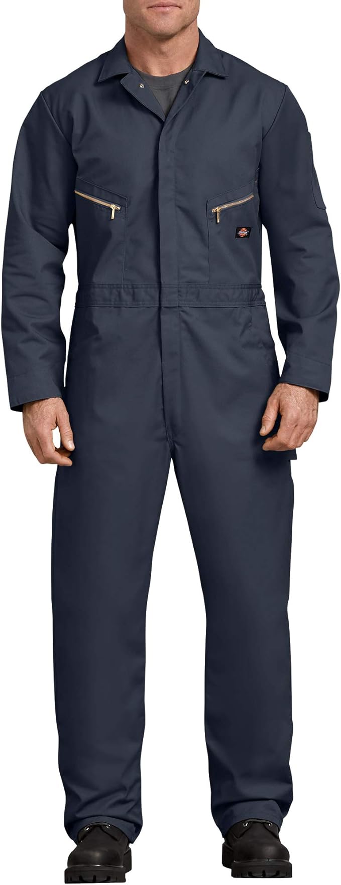 Dickies Men’s Deluxe Long Sleeve Coveralls – 7.5 oz Twill Mechanic Jumpsuit with Zipper Front Industrial Uniform Fit