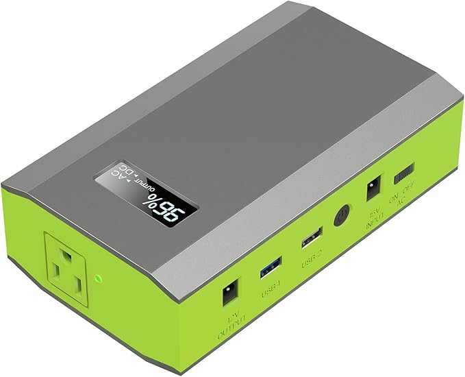 ZeroKor Portable Power Bank with AC Outlet, 65W External Battery Pack 23400mAh Portable Laptop Charger Portable Power Source Backup for Outdoor Tent Camping Home Office Smart Devices -Green