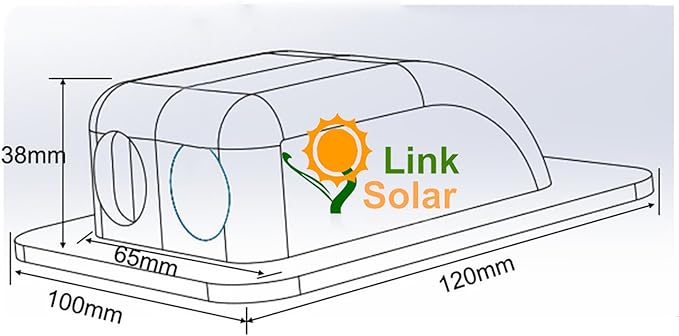 Weatherproof ABS Solar Double Cable Entry Gland,Curved Cable Connector for All Cable Types 2mm² to 6mm² for Rv, Campervan, Boat (Black)