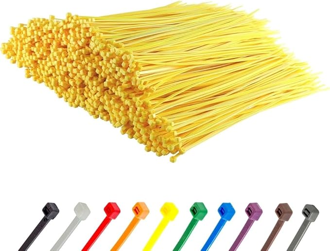 GTSE 14 Inch Yellow Zip Ties, 5,000 Bulk Pack, 50lb Strength, UV Resistant Long Nylon Cable Ties, Self-Locking 14" Tie Wraps