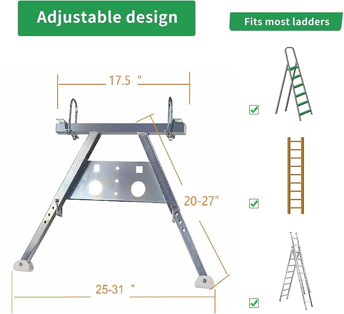 Ladder Stabilizer for Roof Gutter,Ladder Standoff for Roof,Wall Standoff,Solid and Reliable Easy to Use,380 Lbs Weight Rating