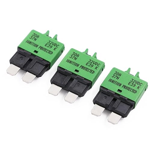 12V 24V 30A Fuse Circuit Breaker ATO/ATC Low Profile Blade Fuses Breakers Manual Reset for Automotive Car Marine RV Solar Motors - UL Certified - max 32V DC 30 Amp, 3 Pack