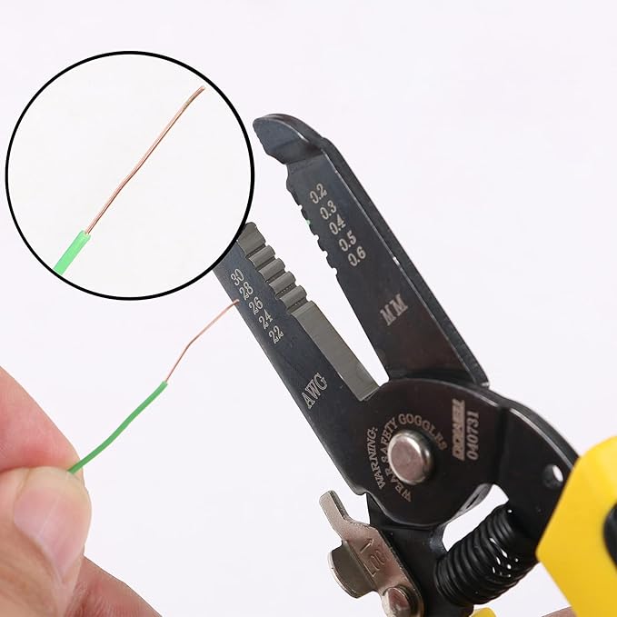 DOWELL 22-30 AWG Wire Stripping Tool Wire Stripper Cutter Pliers Tool Multi-Function Hand Tool for Electrician Craftsmanship 2-Piece