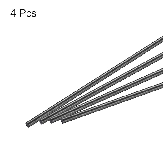 MECCANIXITY 4 Pack Carbon Fiber Rod, 4mm x 150mm for RC Plane DIY Tool Wing Tube Quadcopter Arm