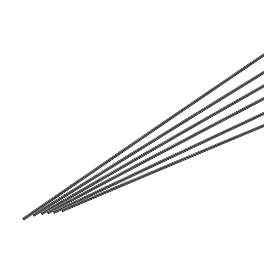 MECCANIXITY Carbon Fiber Rod, 1mm x 150mm Carbon Rod Bar for RC Airplane DIY Craft Kite Wing Tube Quadcopter Arm Repair Pack of 8