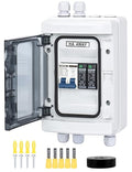 DIHOOL Solar Panel Disconnect Switch with PV Surge Protector, RV Breaker Box, 40 Amp DC1000V PV Combiner Box IP65