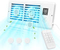 Register Booster Fan for 4" x 12" Vents Only,10 Speeds to Control Cool & Warm Airflow, Air Conditioning Vents with LED Screen Remote & Thermostat Control, for Room Walls & Floors (White)