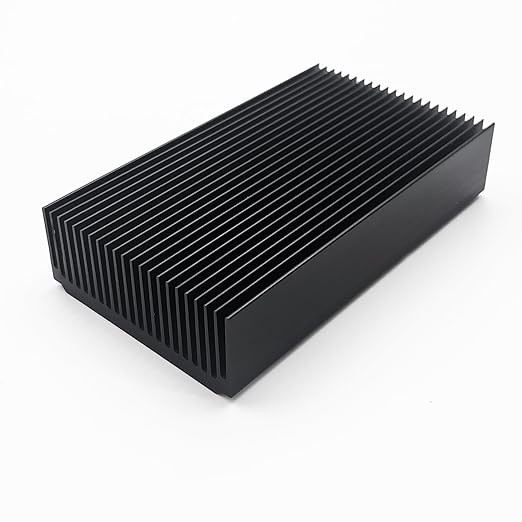 Large Aluminum Heatsink 4.72''x2.72''x1.06'' inch /120x69x27mm Heat Sink Cooling Black Oxide Radiator 22 Fin 120mm for Computer LED Chip Power Charger Router Amplifier PCB Board Adapter