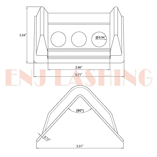 ENJ 20 Pack Flatbed Edge Protector, Edge Corner Tie Down Protector for Up to 4 Inch Straps, Protects Cargo Edges, Flatbed Accessories Plastic Protector