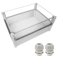 LeMotech Junction Box IP67 Waterproof Dustproof Electrical Box Project Box DIY Enclosure Gray with Transparent Clear Cover, External Size 15x11x7.1in (380x280x180mm)
