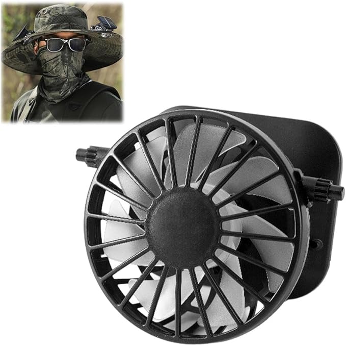 Solar Fan Replacement, Mini Solar Powered Fan for Hat Replacement, Portable Solar Fan Lightweight Cooling Fan Hat Accessories for Outdoor Camping Fishing