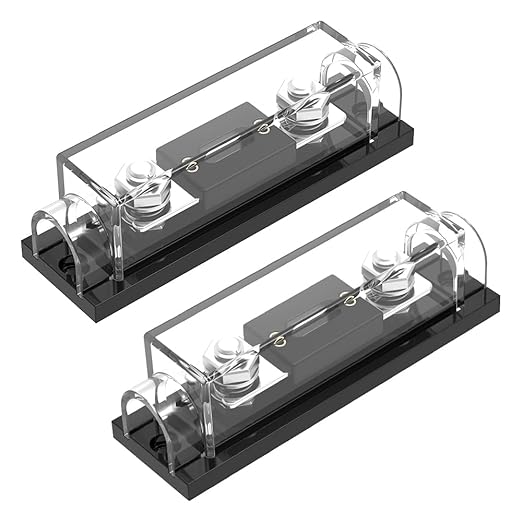 300Amp ANL Fuse Holder with 0/2/4 Gauge AWG Inline Car Audio Anl Fuse Holder Widely Used in Cars Trucks Boats 2 Pack