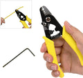 6" Fiber Optic Stripper 3 Hole,Precision Wire Cutter/Wire Stripper for Installers and Electricians,Safe¬ Hurt nm Cable Wire Fiber Strippers with Small Adjustment Wrench