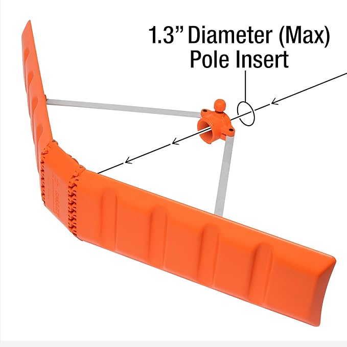 Snow ROOF RAKE, 36-INCH Blade, Collapsible, Extreme Durability, Compact, EZ Storage, (Pole Sold SEPARETELY)…