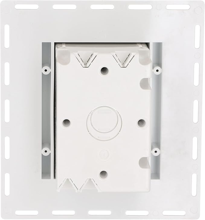 TayMac MR420CW 1-Gang Recessed Enclosure Extra Duty, 6-in-1 Nonmetallic Weatherproof in-Use Cover, Horizontal/Vertical, White