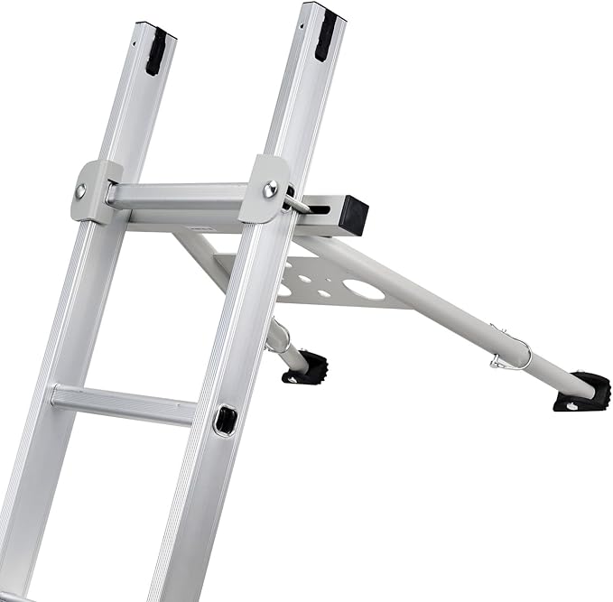 VEVOR Ladder Stabilizer, Adjustable Feet Extension Ladder Standoff, Heavy Duty Wall Ladder Accessories for Roof Gutter, Easy to Use & Wide Adaptability & Anti-Slip Rubber Feet, 330 lbs Weight Rating