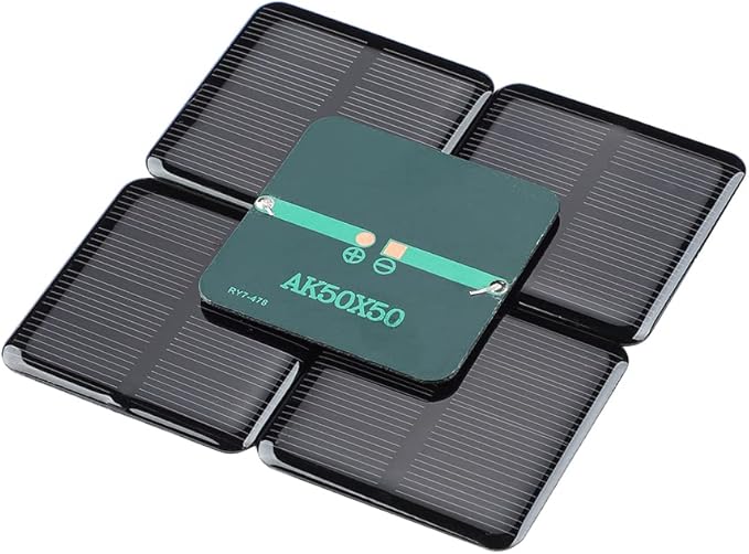 SUNYIMA 10pcs Mini Monocrystalline Solar Cells Solar System Kit 50mm X 50mm/1.96" X 1.96" 2V 160MA for DIY Charge Solar Panels