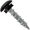 10 X 1 Black - Metal Roofing Screws with Low Profile - T25 Star Drive - Galvanized - EPDM Washer - Metal to Wood - Hi - Lo Threads - Type 17 Point