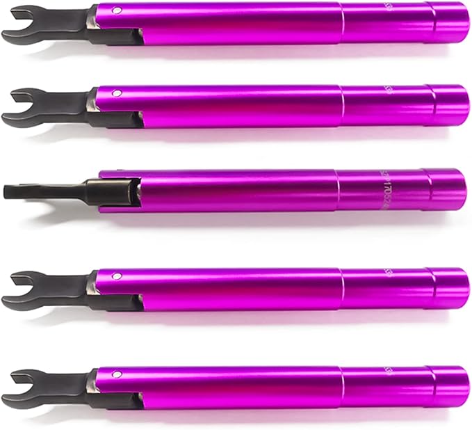 TOJOIN 2 pcs SMA Torque Wrench for RF Connector 8 in·lbs (0.9 N·m) Opening 8mm (5/16") for SMA 3.5mm/2.92mm Adapter Convertor Portable Spanner for Professionals Industry Purple