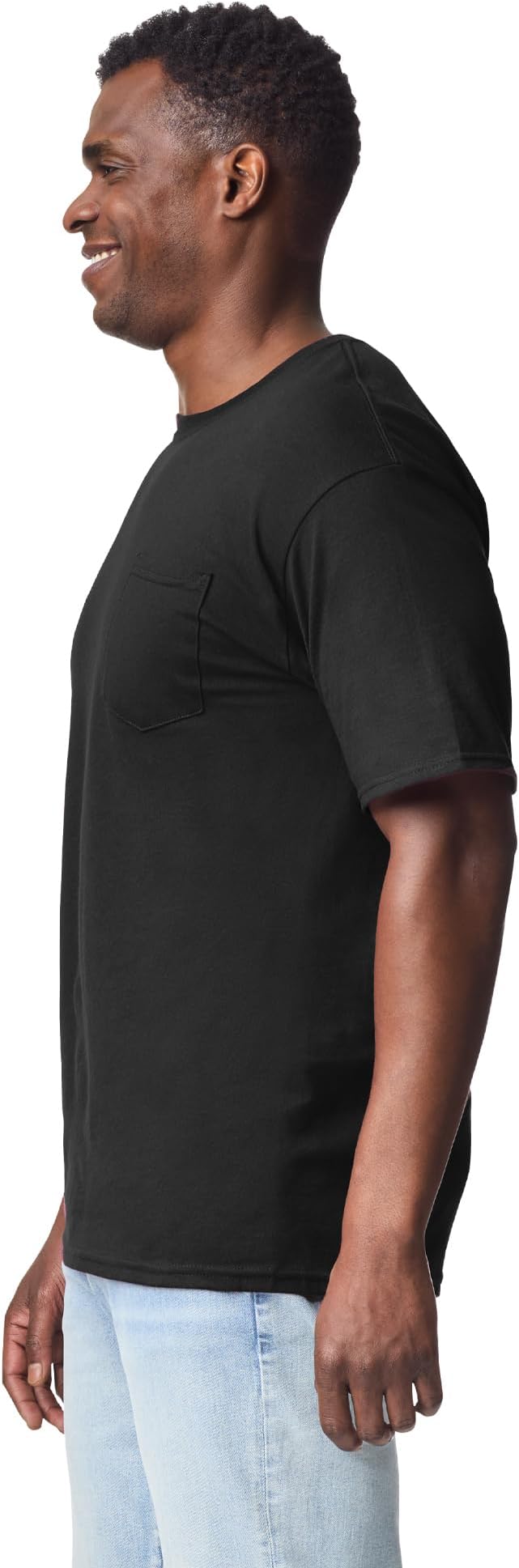 Gildan Unisex Adult DryBlend Workwear T-Shirts with Pocket, 2-Pack