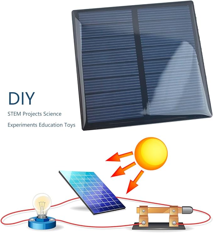 10pcs Epoxy Solar Panel 5.5V 190mA Mini Polycrystalline Solar Cell Panel 70mm x 70mm/2.76" x 2.76" for Solar Power Mini Solar Cells DIY Solar Light Phone Charger Flashlight