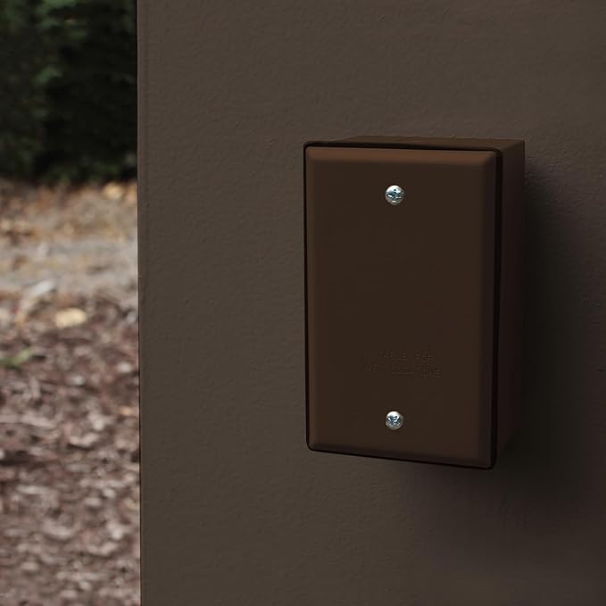 Sigma Engineered Solutions 14240BR 1-Gang Rectangular Stamped Weatherproof Cover, Bronze