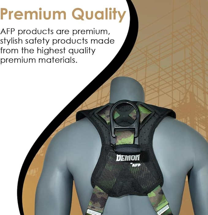AFP Demon Fall Protection Comfortable Safety Harness (OSHA/ANSI PPE)