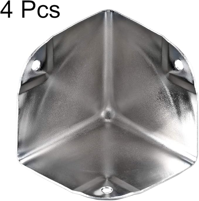 uxcell Metal Box Corner Protectors Box Edge Guard Protector 50 X 50 X 50mm Silver Tone 4pcs for Table Corners and Desk Corners