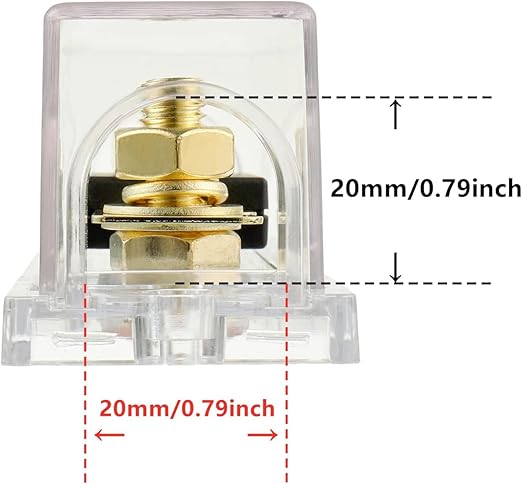 BOJACK 0/2/4 Gauge ANL Fuse Holder and Fuses for 0-8 Gauge AWG Fuse Block/Box - 60A (Pack of 2)