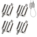 1/16 Inch Cable Clamps, 1/16" M3 304 Stainless Steel Wire Rope Cable Clip Clamp, Two Way Wire Rope Clips for 1/16 Inch (1.5mm-2.0mm) Wire Rope for Holiday Decorations for Outdoors/Indoors - 4 PCS