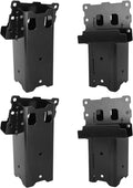 Highwild Platform Brackets Multi-Use 4x4 Compound Angle Brackets for Deer Stand, Hunting Blinds, Observation Decks & Outdoor Platforms - Set of 4 - Black.