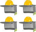 4 Pack Sun Shade Full Brim, Visor Mesh Neck Sun Shield with Reflective Strips Neck Sunshade Cover, Accessories (Gray)