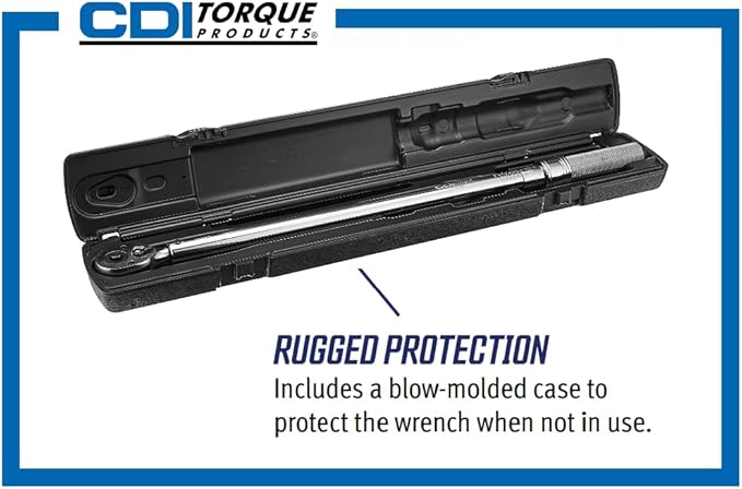 CDI 3/8 Inch Drive Adjustable Click Torque Wrench, Range 20-150 In Lbs / 2.8-15.3 Nm (1502MRMH)
