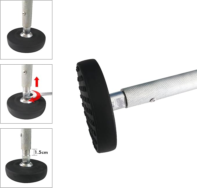 Ladder Levelers for Type II,I and IA Extension Ladders up to 32’,with Anti-Slip Threaded and Adjustable Extension Ladder Legs for Stairs and All Surfaces - Pair (Standard Version （20"）)