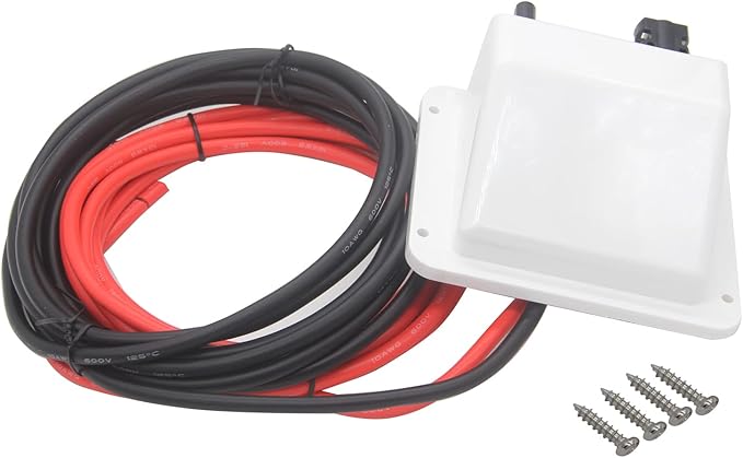 ZOOKOTO 10Ft 10 AWG Soft Copper Cable ABS UV Resistance Dual Cable Entry Housing for Solar Project on Rv, Boat,Camper,Van, Weatherproof