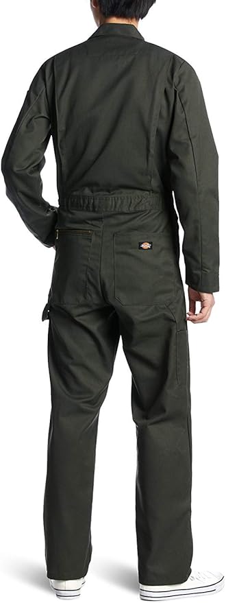 Dickies Men’s Deluxe Long Sleeve Coveralls – 7.5 oz Twill Mechanic Jumpsuit with Zipper Front Industrial Uniform Fit